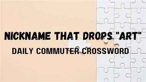 nickname crossword|nickname that drops in.